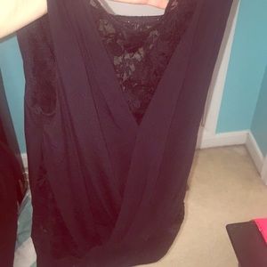 Black lace sleeveless shirt